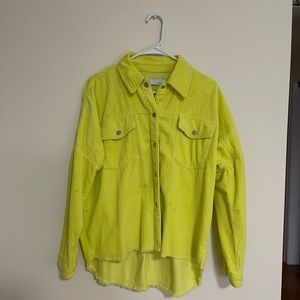 Zara Corduroy Neon Shirt/Jacket